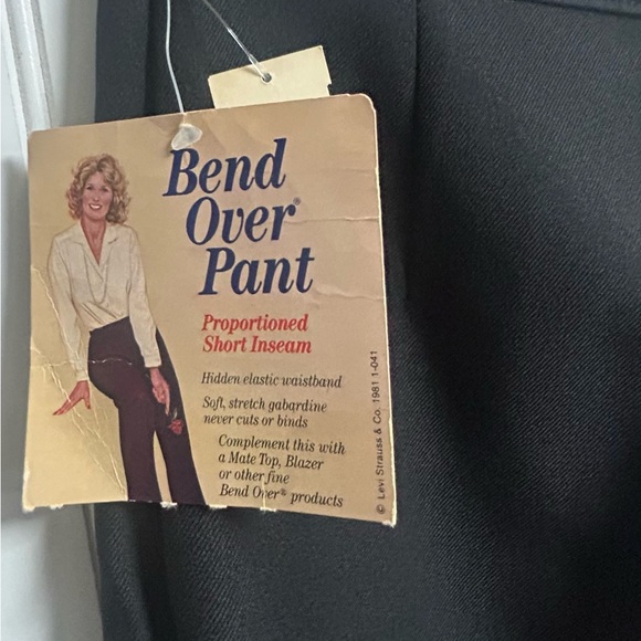 Bend Over Levi Strauss & Co Pants Vintage Black Women’s Sz 18 NWT - Picture 2 of 7